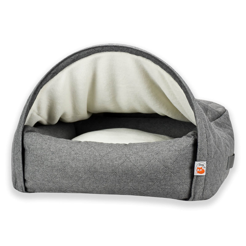 Hooded / Dome Pet Bed, Beige, Small (40cm H x 65cm W x 55cm D)