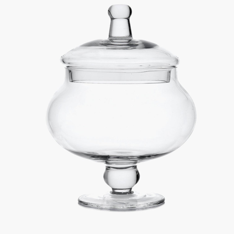 JoyJolt JoyFul 2-Piece 67 oz. Round Glass Cookie Jar with Airtight