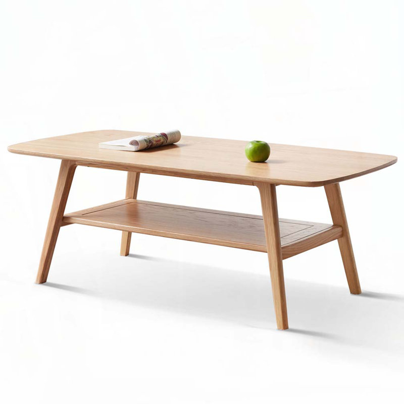 Table basse en bois massif, 17.32" H x 31.5" W x 16.69" D
