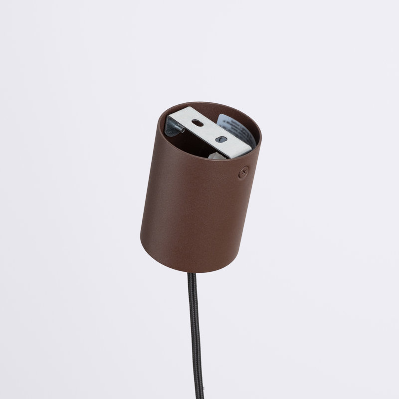Aura 1 - Light Brushed Nickel Pendant, Brown