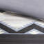 Couette double de 20 cm, de couleur bleue, garnissage épais, envers en microfibre douce et style rustique contemporain