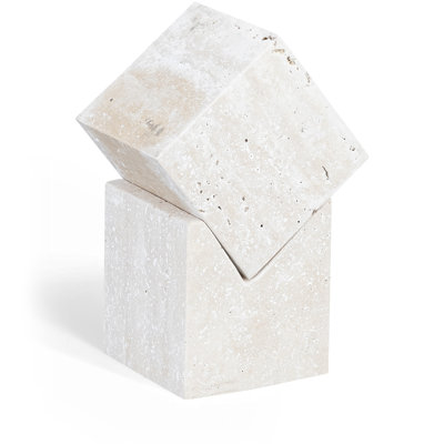 Quad Travertine Abstract Figurines & Sculptures