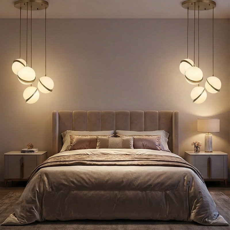 Luminaire suspendu sphère 4 lumières Aurelia