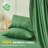4 Piece King Size Sheet Set, 100% Rayon Derived from Bamboo Sheet Set, Cooling & Breathable, Luxury Silky Soft, Deep Pocket up to 16", Green-122872002-122872000