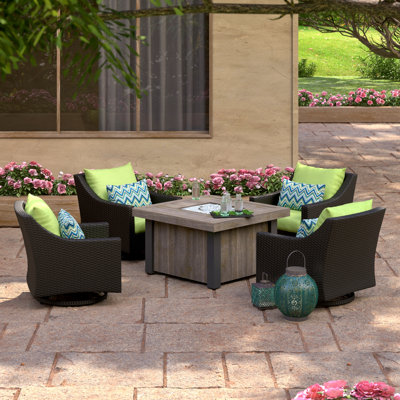 Deco Motion Fire 5 Piece Deep Seating Group with Cushion