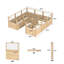 Lit de jardin surélevé modulaire en cèdre - Conception sans vis avec clôture pour animaux et meilleur drainage