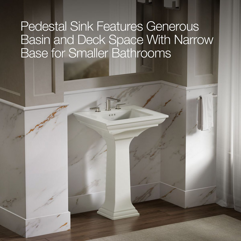 Memoirs® Stately 24" Pedestal Bathroom Sink with 4" Centerset Faucet Holes, Dune, 34.75" H x 20.5" W x 24.5" L, 8" Centers
