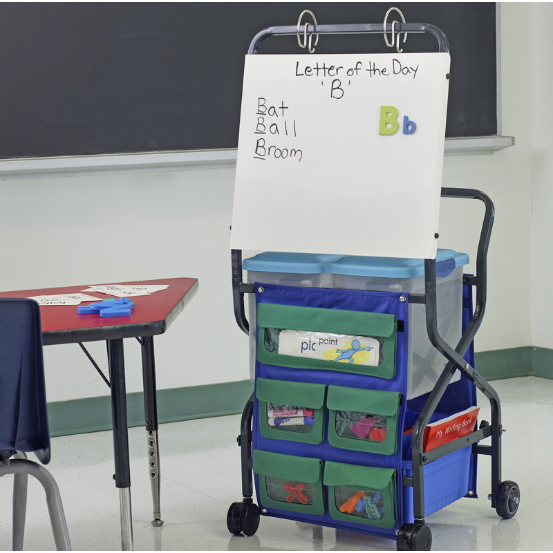 7 Compartment Metal 1 Teaching Cart, 1 Open Tub, 3 Small Open Tubs, 3 Tiny Tubs