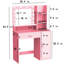Coiffeuse de chambre à coucher à couleur réglable - grand tiroir, miroir, bureau de meuble-lavabo en panneau de particules blanc avec 3 modes d'éclairage, commode de rangement spacieuse à trois niveaux,