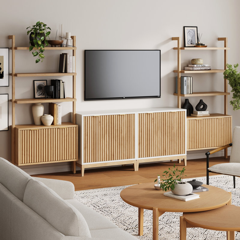 Martinsen Sideboard And Bookcase Set Entertainment Center, White