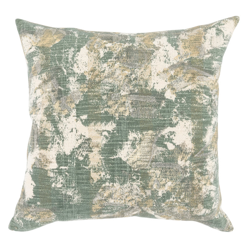 Square Pillow Cover & Insert, Green Abstract