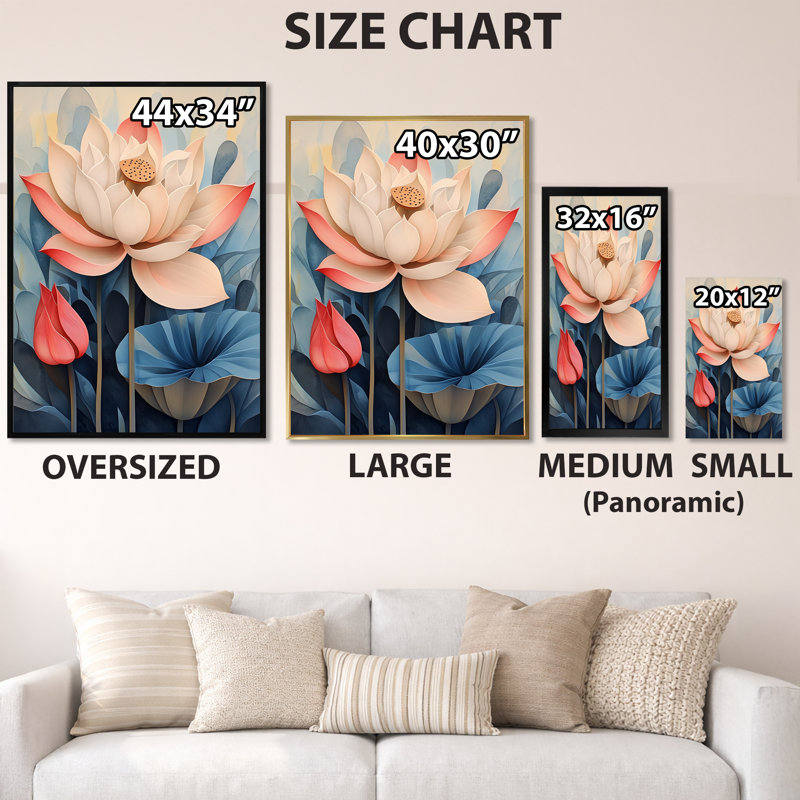 «Lotus in Gentle Bloom I», art mural sur toile encadrée, 40" H x 30" W, Wrapped Canvas