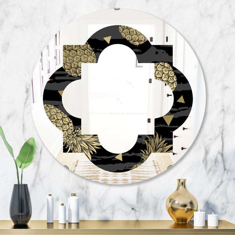 Miroir mural éclectique Quatrefoil, H 23,6 po x l 23,6 po