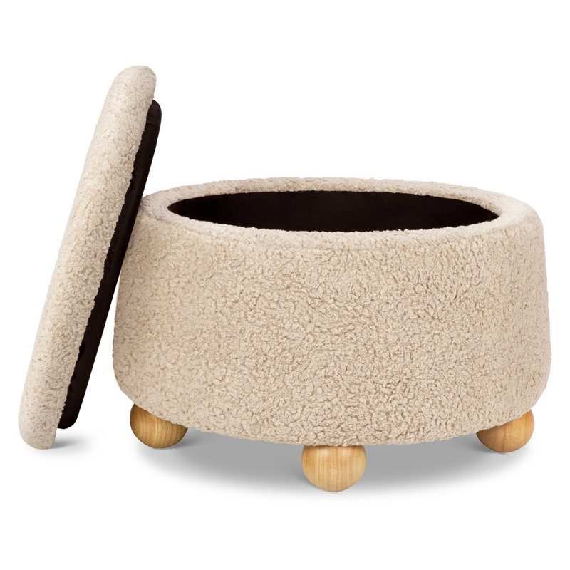 Tuffet Ottoman, Chai Shearling