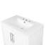Meuble-lavabo 30 po avec lavabo, armoire de salle de bain multifonctionnelle avec portes et tiroirs, structure solide et panneau en bois aggloméré, blanc