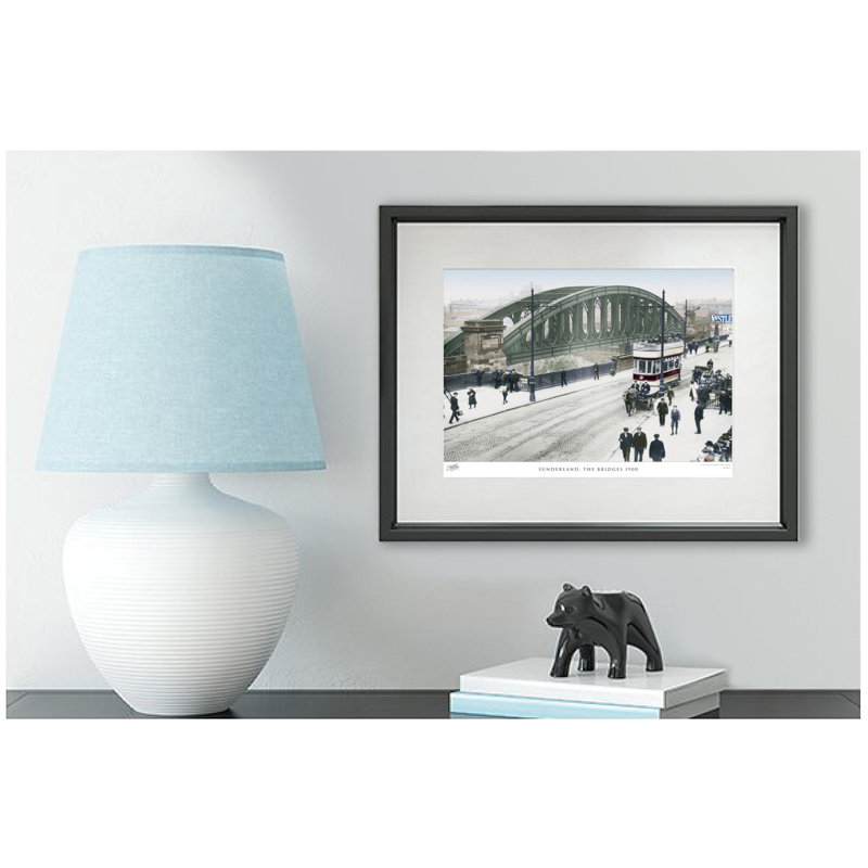 Sunderland, The Bridges 1900 by Francis Frith - Single Picture Frame Print, 28cm H x 36cm W x 2.3cm D, Black/White/Green