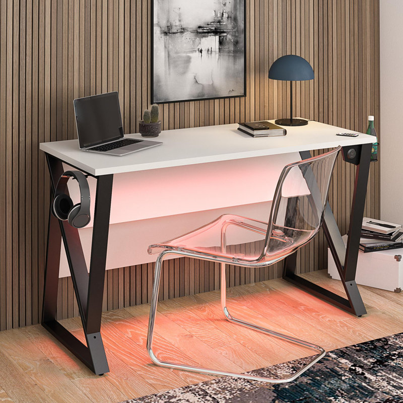 Bureau de jeu réglable Genesis, blanc