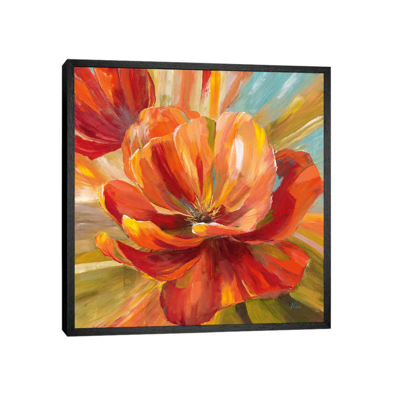 Island Blossom II by Nan - Painting on Canvas, 66.04 cm H x 66.04 cm W, Black Framed