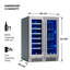 Zephyr Presrv 24" 21-Bottle and 64-Can Dual Zone Wine and Beverage Cooler