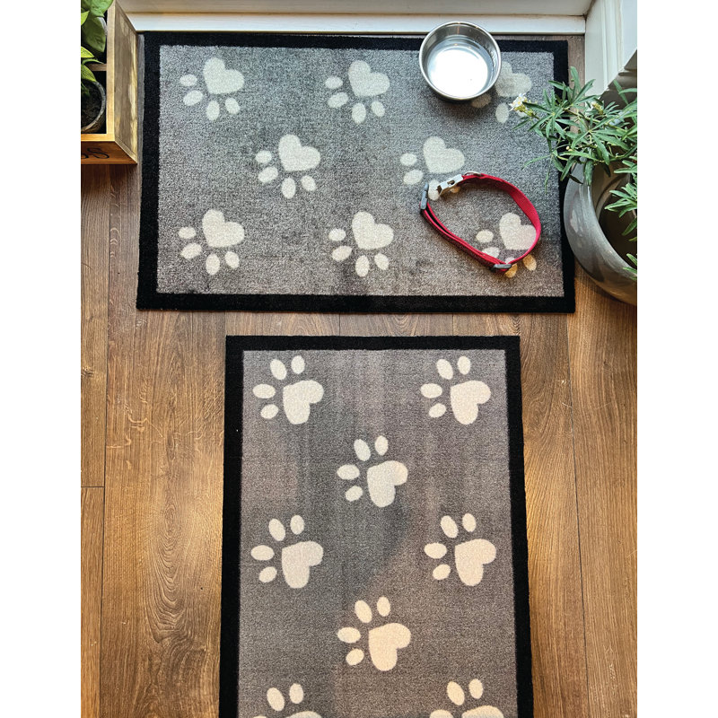 Big Paw Non-Slip Indoor Door Mat, 50cm W x 75cm L