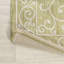 Tapis d'intérieur / extérieur vert / crème Dauphinais-1323943690
