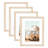 Picture Frame With Mat, Natural Wood Picture Frames Set Of 4 Packs, Wood Frame High Definition Glass Frame, MDF Wood Frame Tabletop And Wall Mounting Horizontal Or Vertical Display-1768059049-1768059054