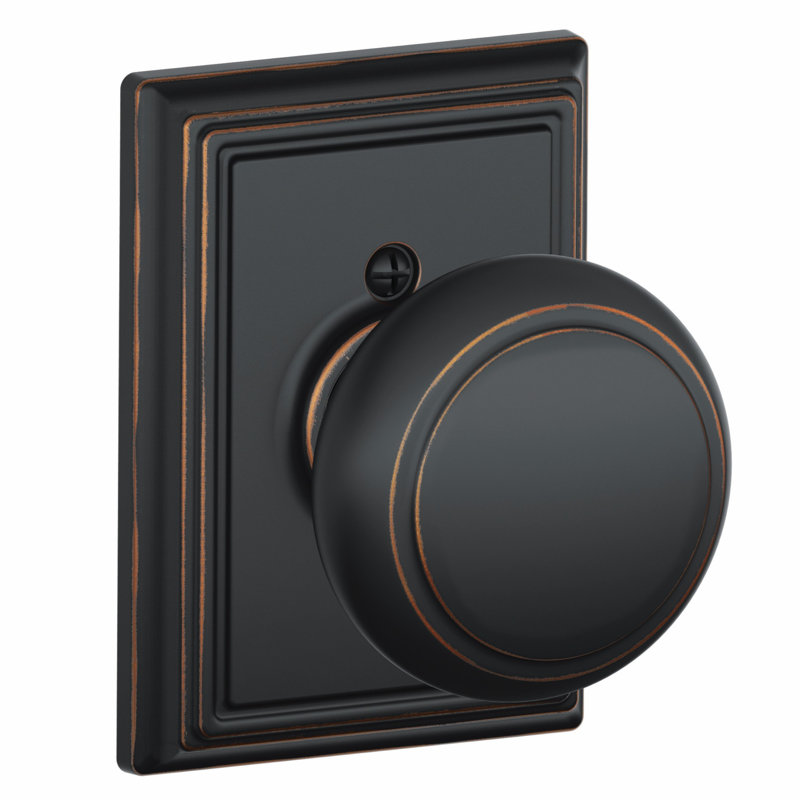 Andover Interior Knob Set, Yes, Aged Bronze