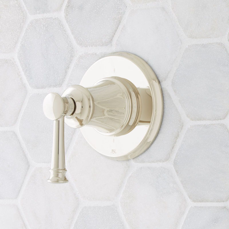 Inverseur de douche mural avec valve Beasley, Nickel poli