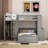 Rachele Loft Bed with a Stand-alone bed, Shelves,Desk,and Wardrobe-68686204