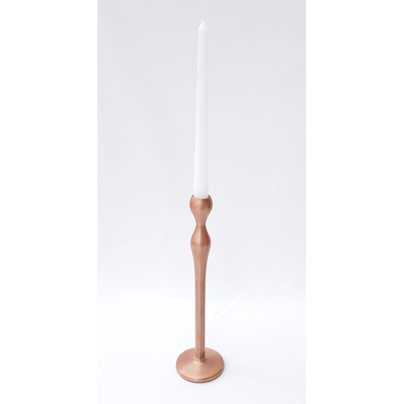 Metal Tabletop Candlestick, 30cm H x 8cm W x 8cm D