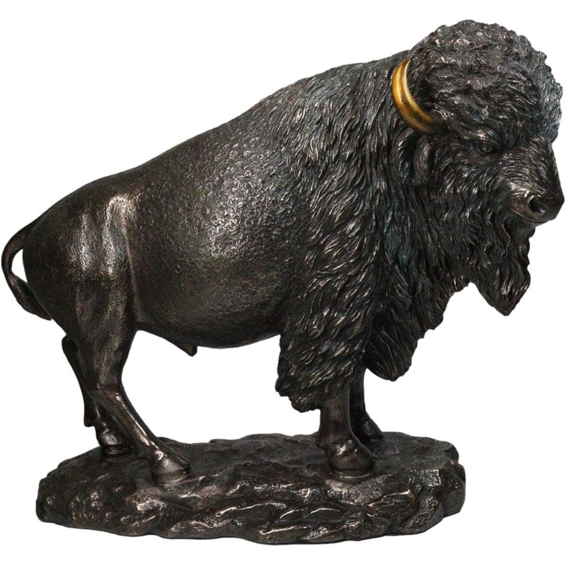 Grande statue de bison de Buffalo sur rocher ouverte en Amérique du Nord