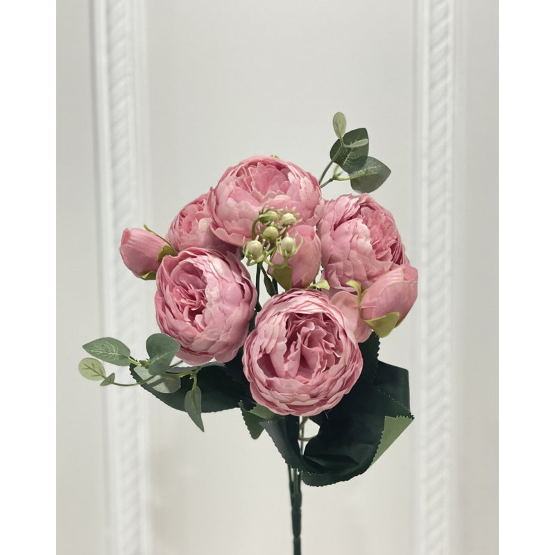 Tiges de pivoine en soie, Rose