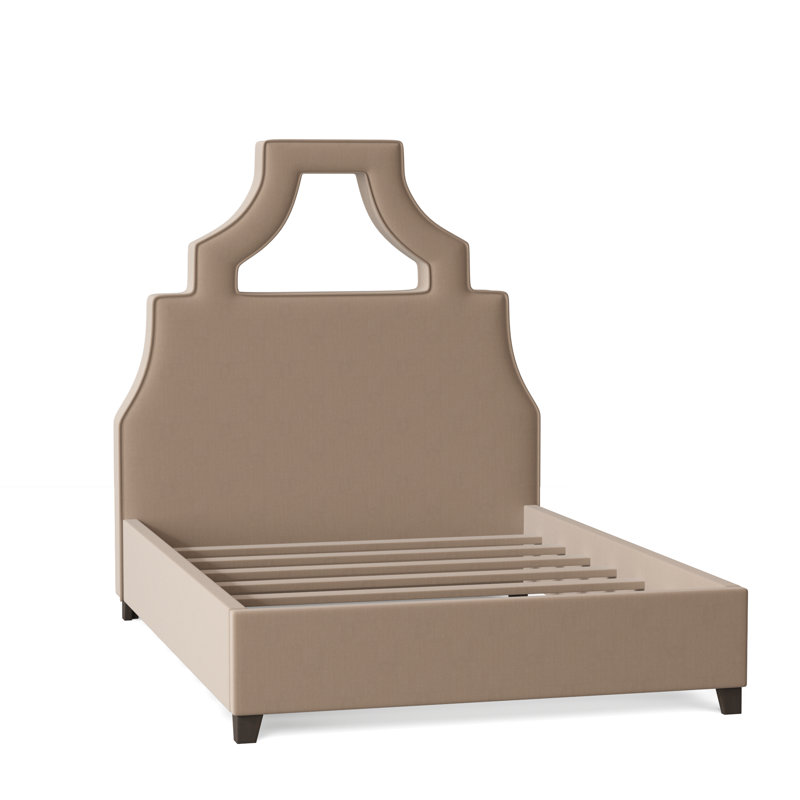 Natalie Upholstered Bed, Full, Sachi Mouse, Espresso