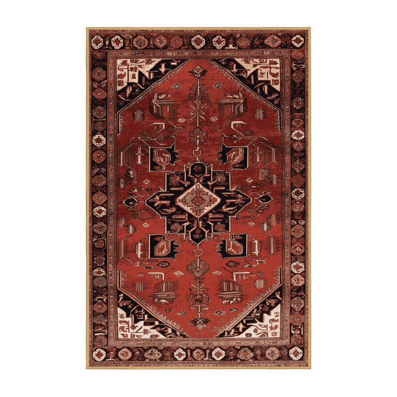 Tapis brun lavable à la machine, Rectangulaire 8 pi x 10 pi