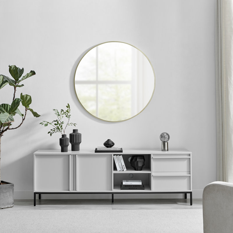 Skit Living Room Sideboard for TV, Storage & TV Stand, White