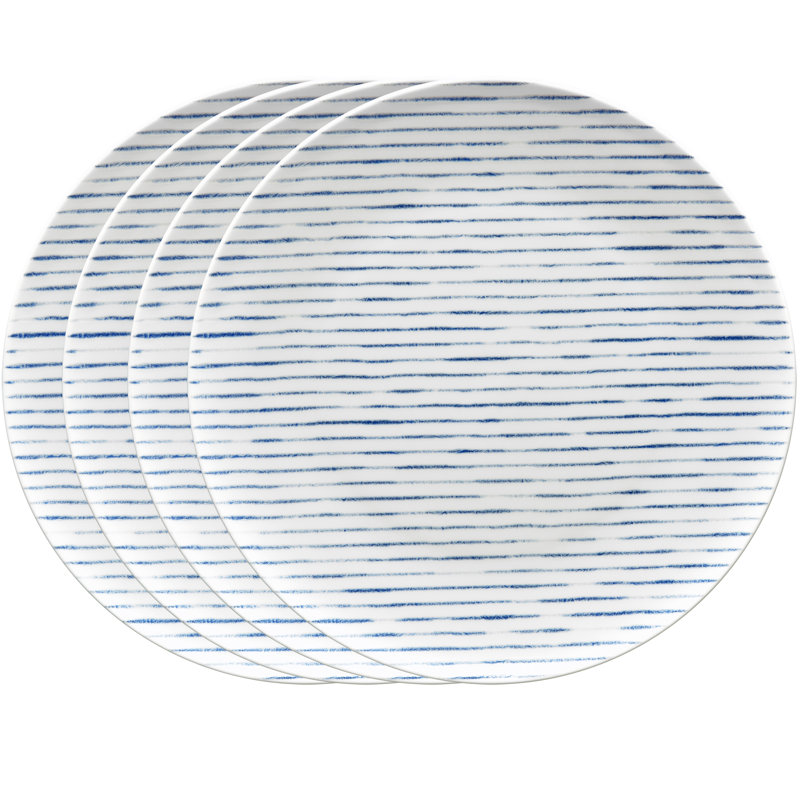 Assiettes plates Noritake - 11 po, Bleu