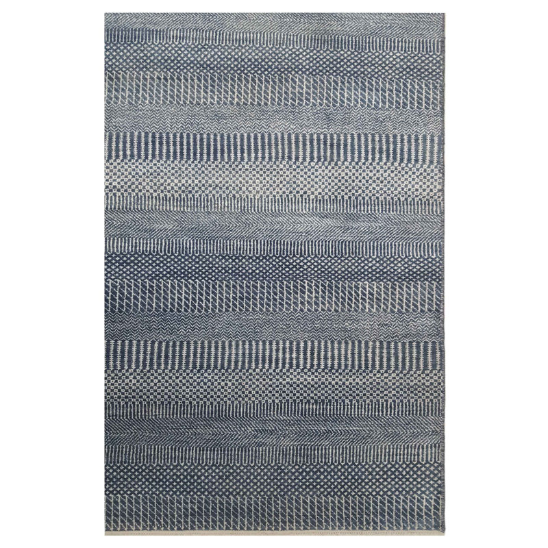 Tapis noué à la main bleu / beige 13 x 20 Touch