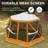 Pop Up Gazebo Tent For Backyard, 11.5 X 9.8 Ft, Instant Screened Tent Screen House Canopy With Netting, Orange