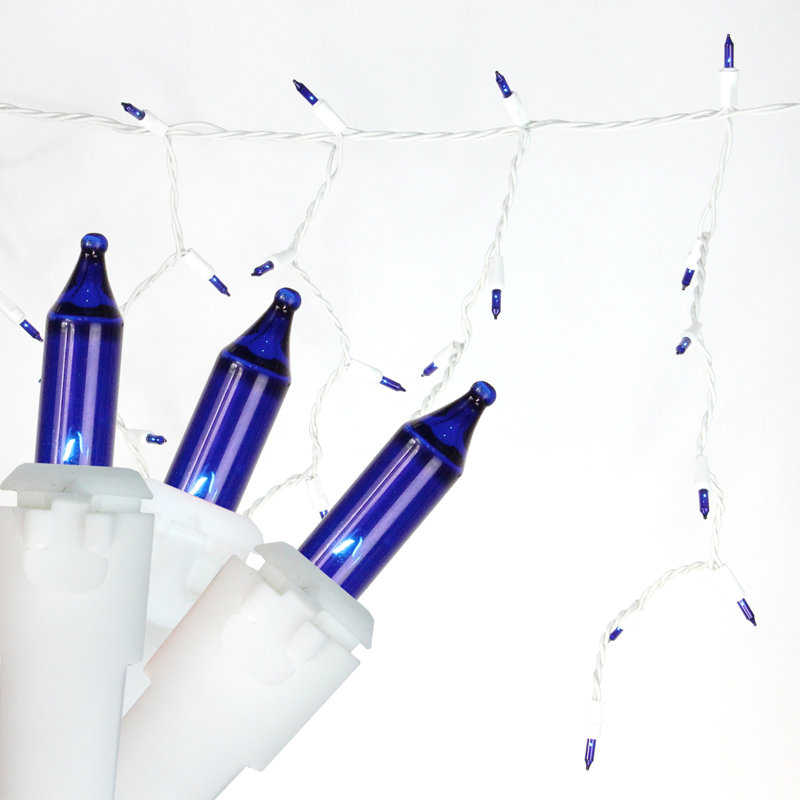 Mini guirlande de 50 glaçons de Noël, H 1 po x l 1 po x P 31,2 po po, Bleu