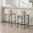 33.5'' H Counter Stool with Curved Back and Metal Frame (Set of 2)-278986811