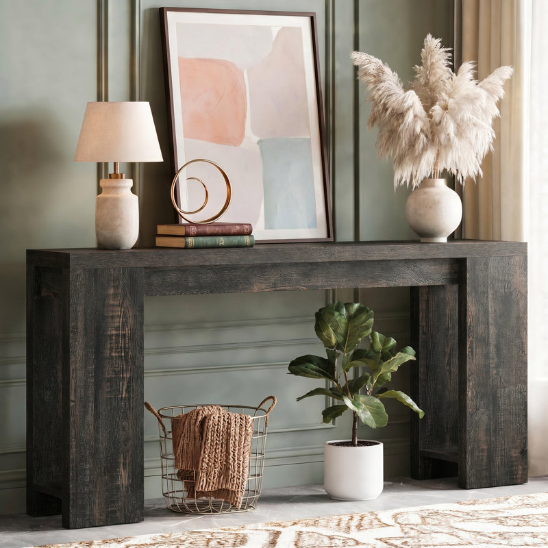 Console 70,9 po pour vestibule, Noir