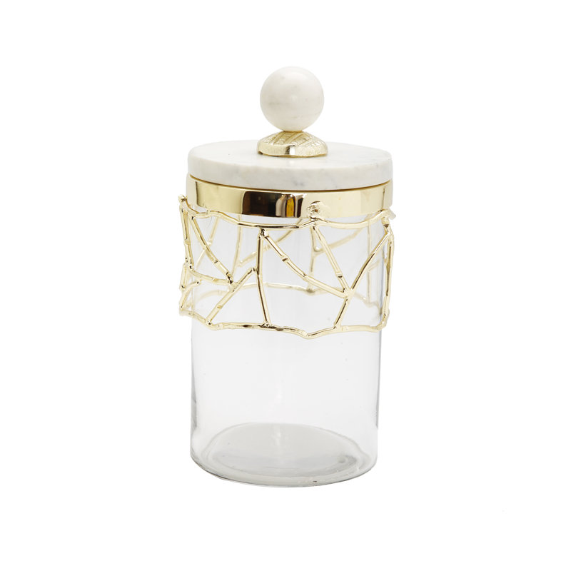Glass Jar, 11.5" H x 4" W x 4" D