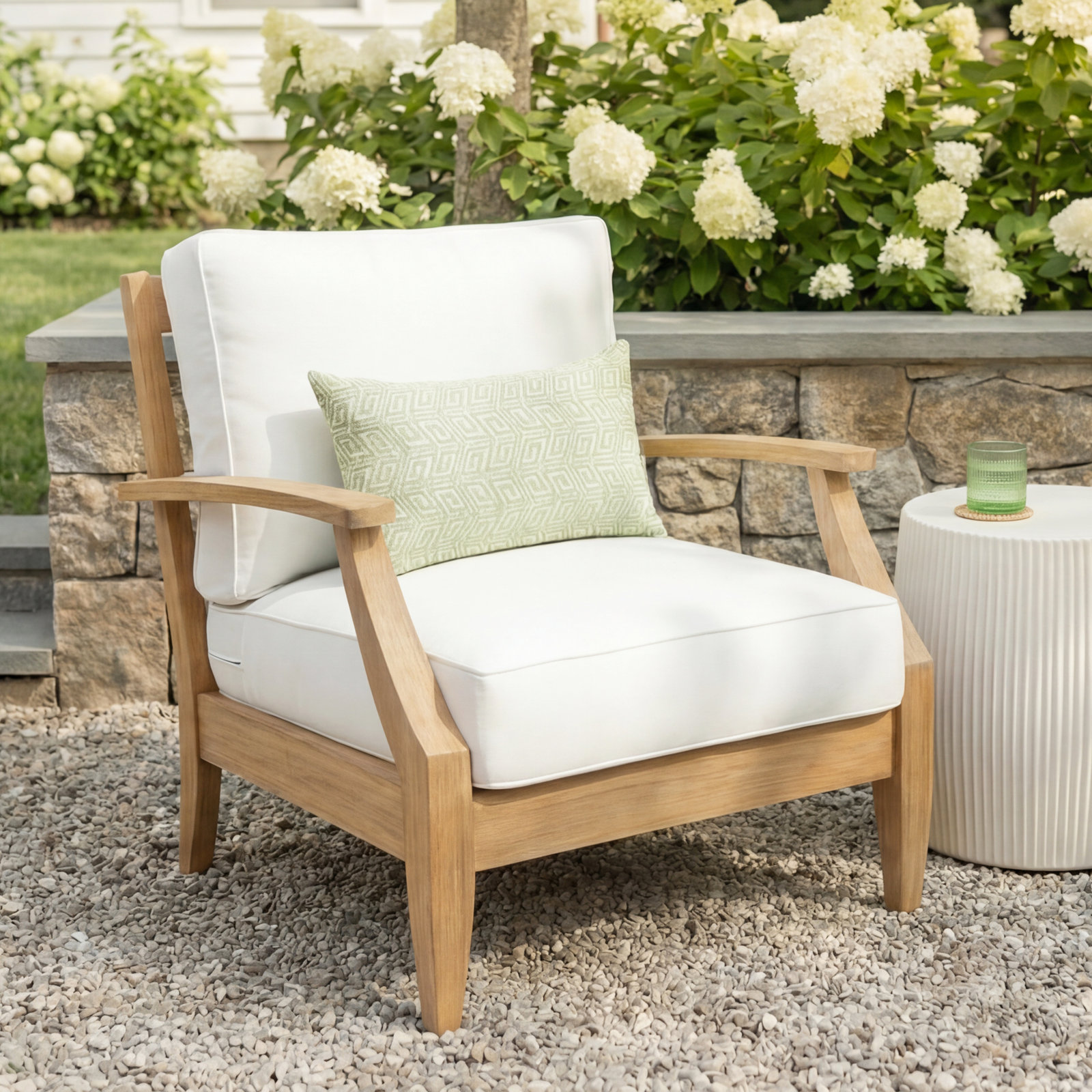 Amala Sunbrella® Seat and Back Cushion, 25" W x 25.5" D, Sunbrella® Canvas Natural