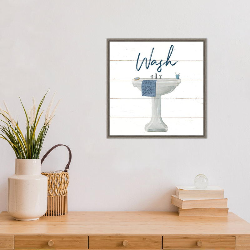 Reproduction d’art sur toile, "Cottage Bath I" par Wild Apple portfolio