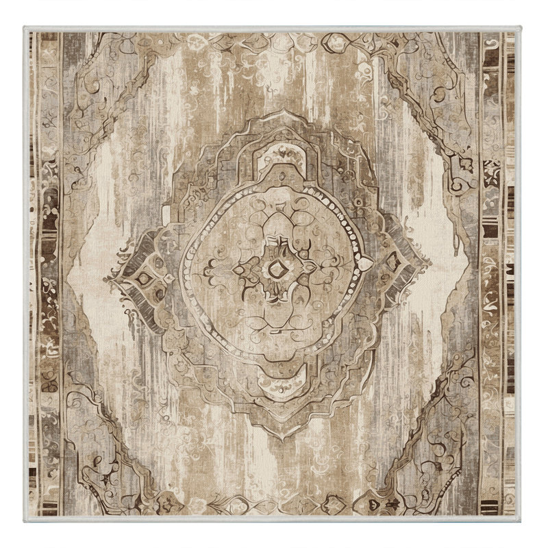 Desert Lattice Rug, Square 5'