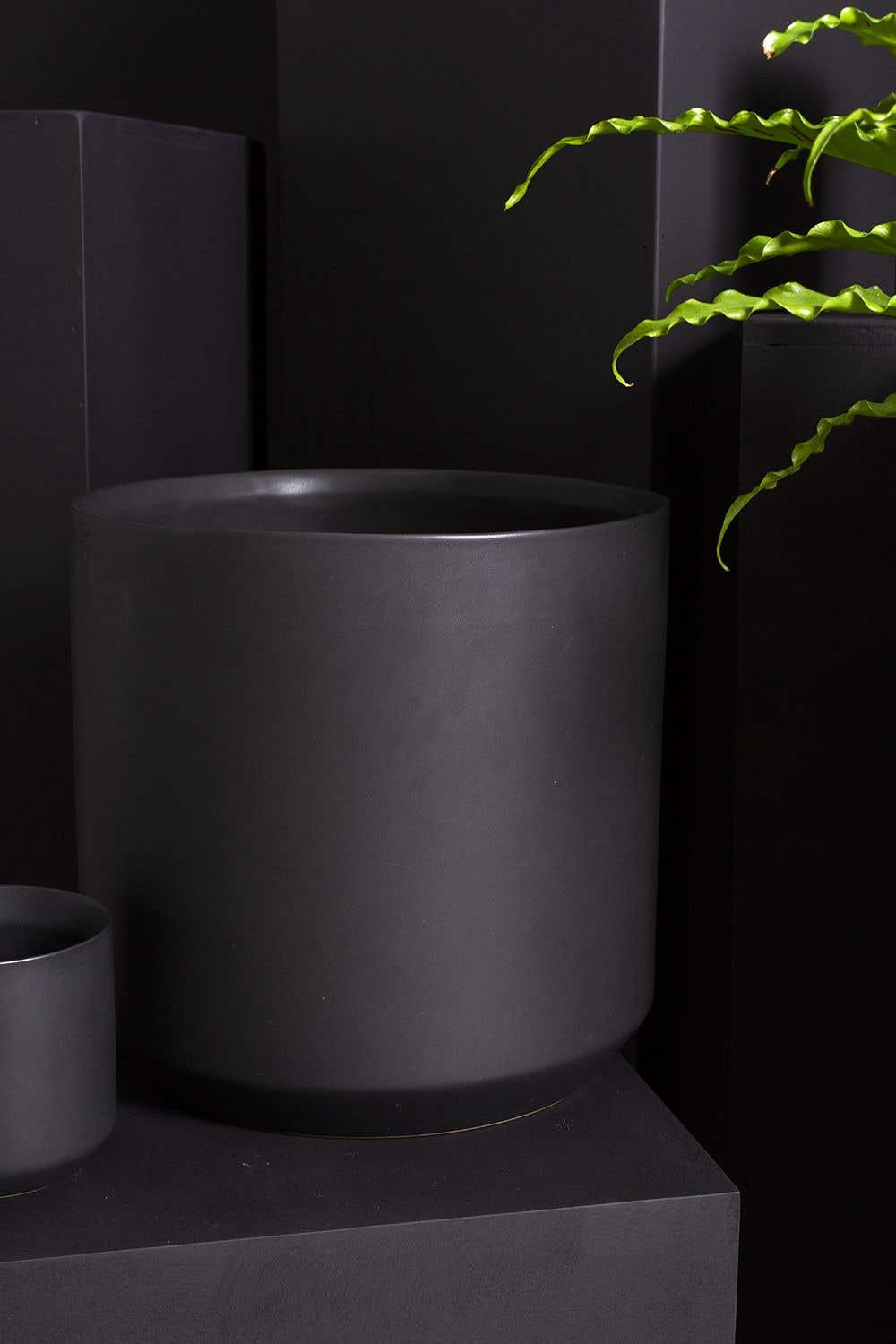Parsons 5" Ceramic Pot Planter, Black