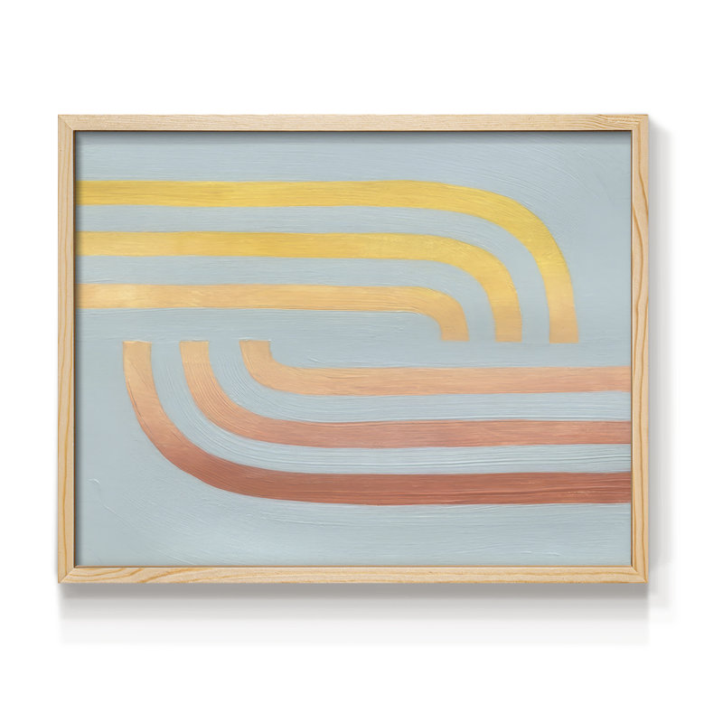 Woven Sea & Sun I -Framed Print - Restickable, 22" H x 28" W, Natural