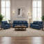 Ensemble de salon 2 pièces avec canapé en similicuir et fauteuil-441199150-445506491