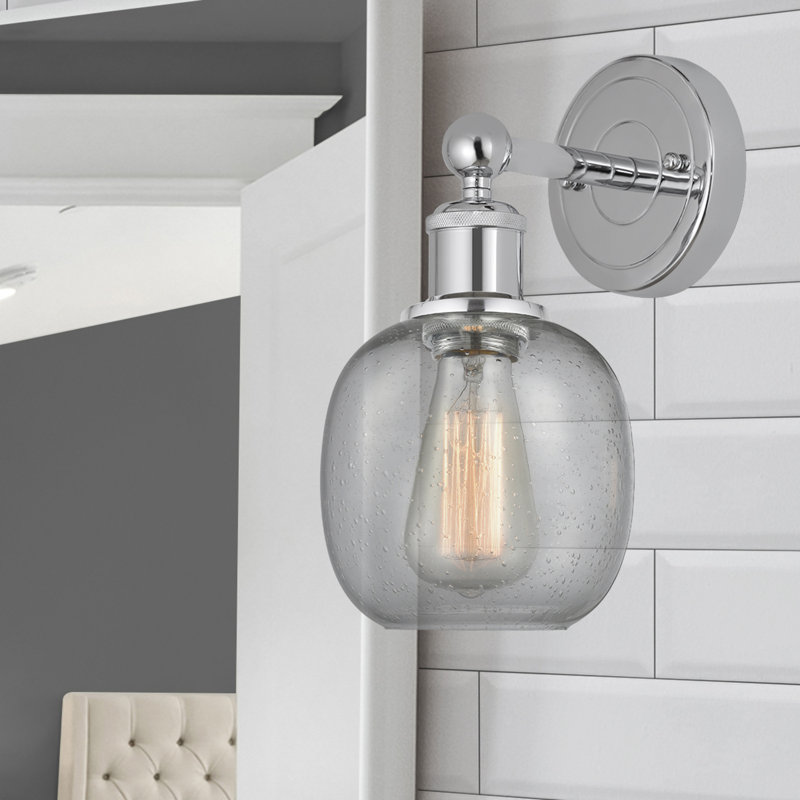 Cheraw Armed Sconce, Seedy, Polished Chrome