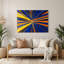 Hard Edge 3, art mural en métal bleu-2050001657